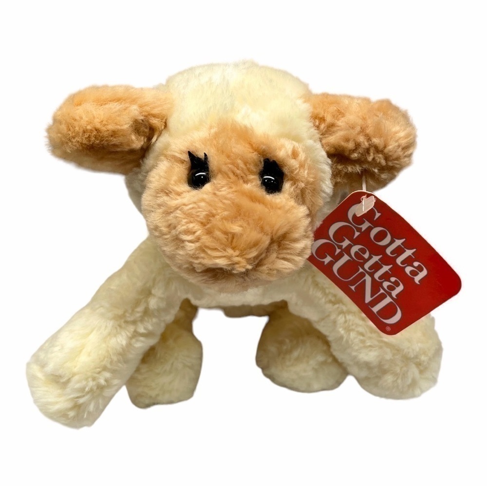 Vintage Gund Ewenice Lamb Sheep 3325 Plush with Tags Stuffed Animal Beige 9 inch